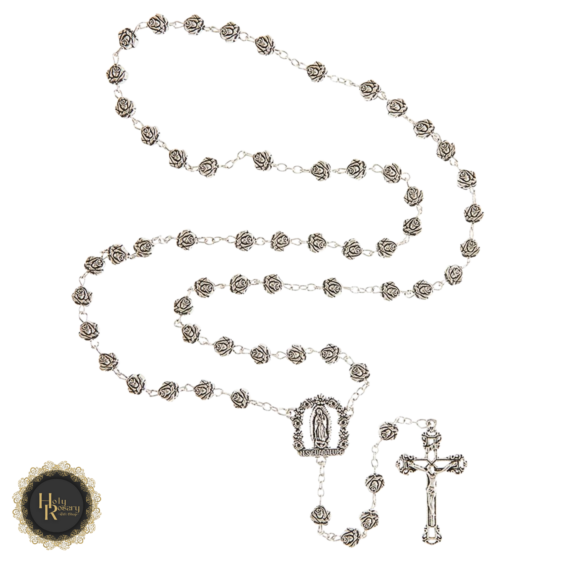 Classic Catholic rosary beads with silver cross a treasured piece for faith and devotion