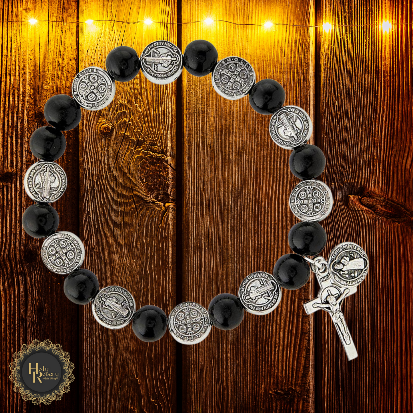 Classic mens rosary bracelet with cross and quality beads ideal for daily reflection or gifting