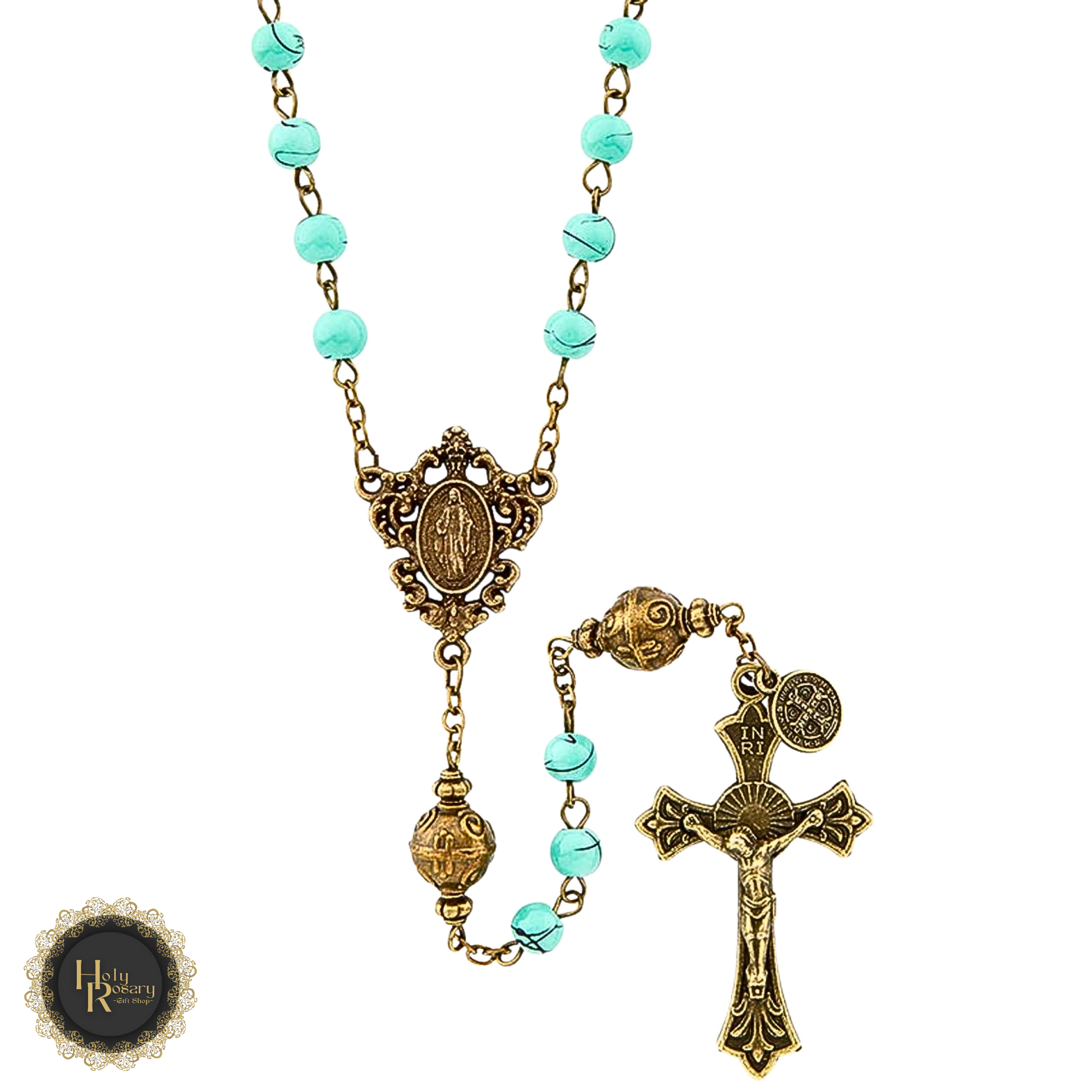 Classic rosary bead necklace with cross a popular Catholic rosary option for men or women seeking spiritual reflection