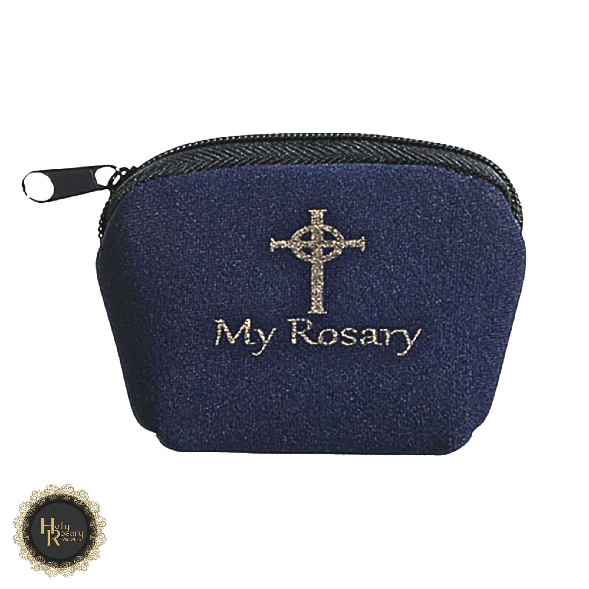 Durable blue rosary case designed to protect rosary beads and serve as a versatile rosary case option