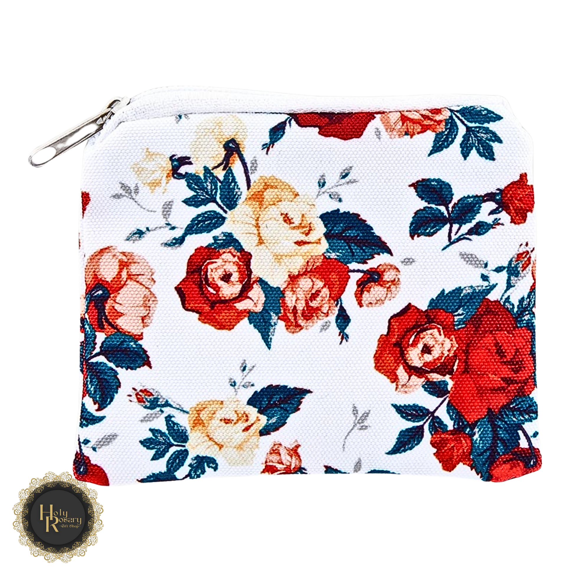 Elegant floral rosary case designed for organizing rosary beads a perfect rosary case option with a decorative floral pattern