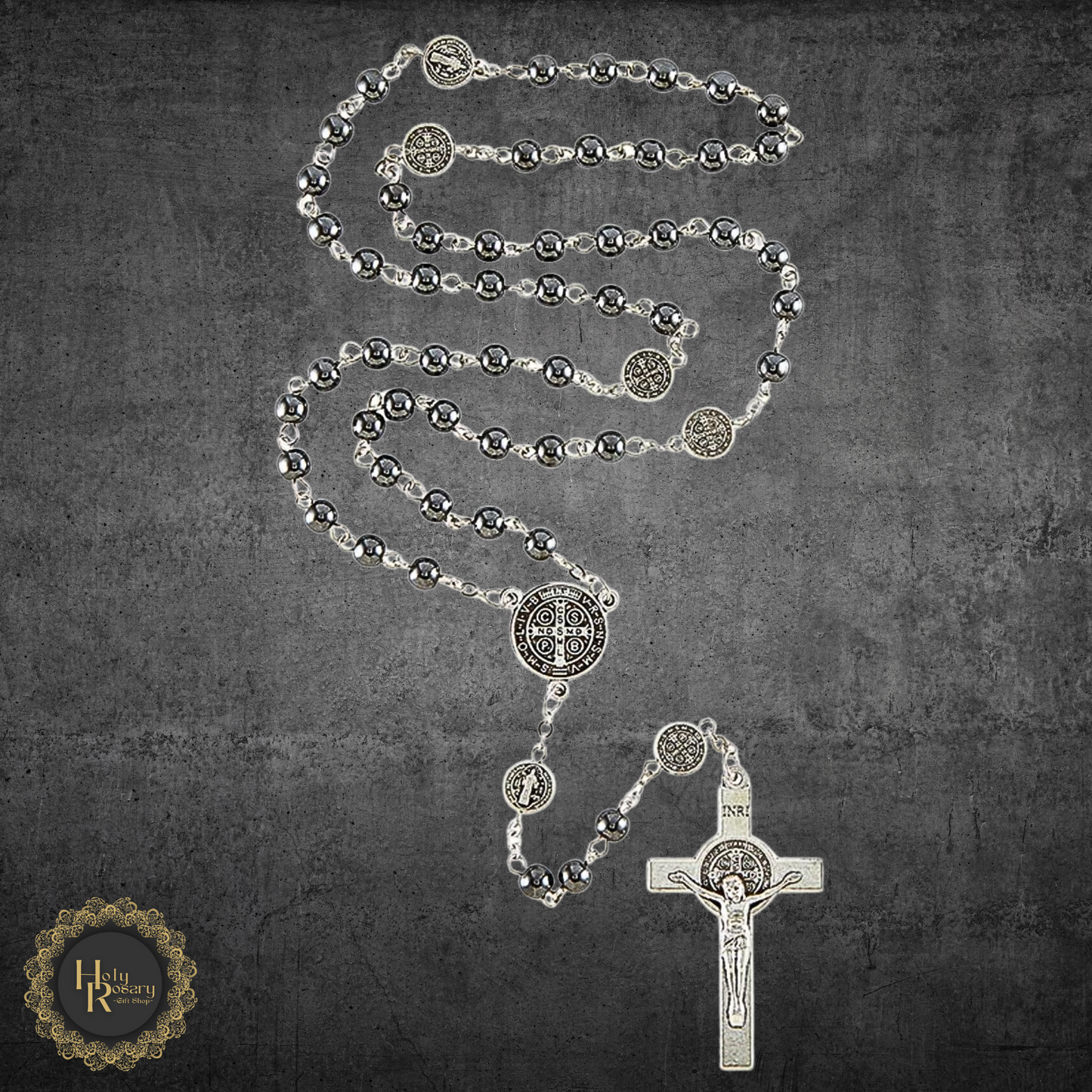 Elegant mens rosary necklace with polished beads suitable for special occasions or daily devotion