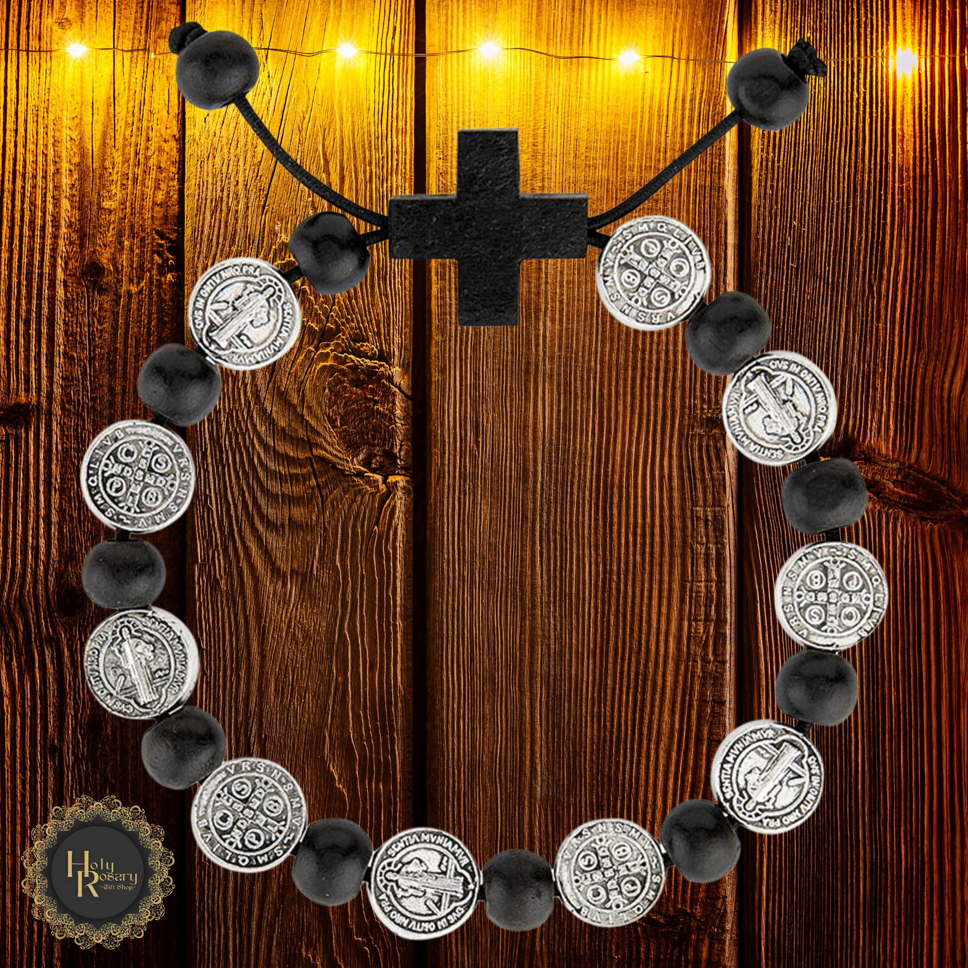 Handmade catholic bracelets with traditional styling featuring beads and iconic saint medals