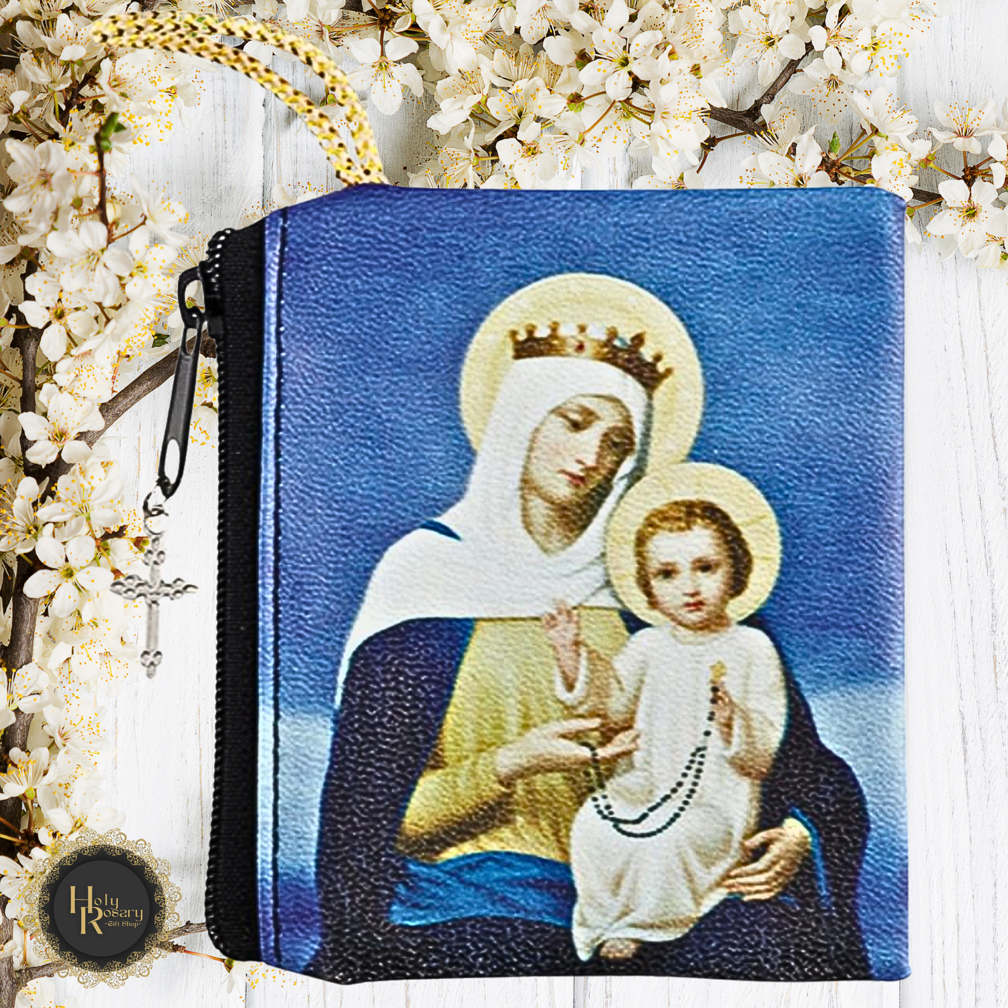 Our lady rosary case offering durable protection for rosary beads ideal rosary case for travel or home