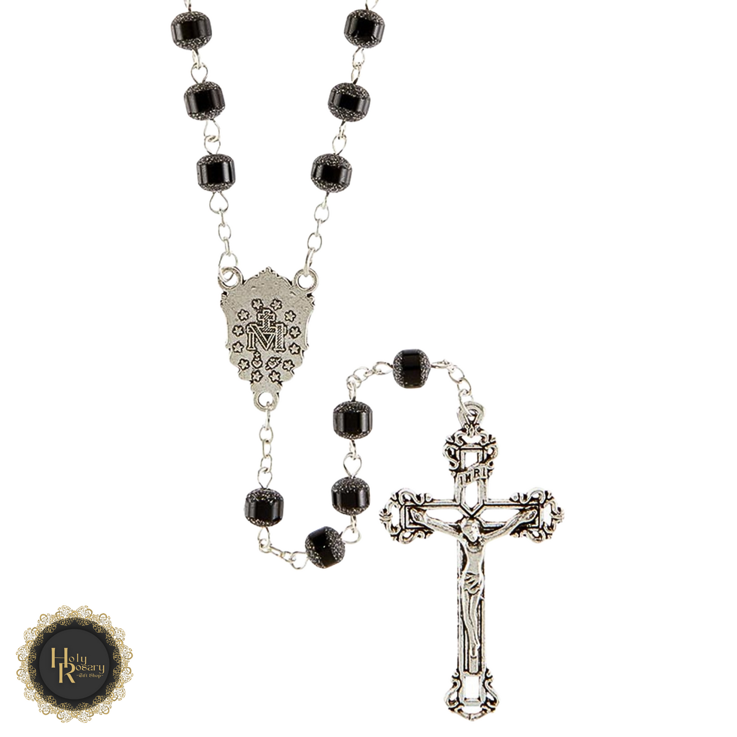 Premium black rosary beads designed as a durable prayer accessory for men or women