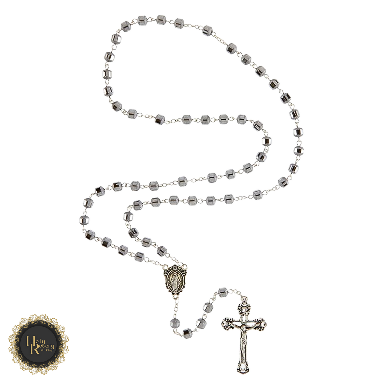 Premium silver rosary necklace for sale offering high quality craftsmanship and spiritual significance