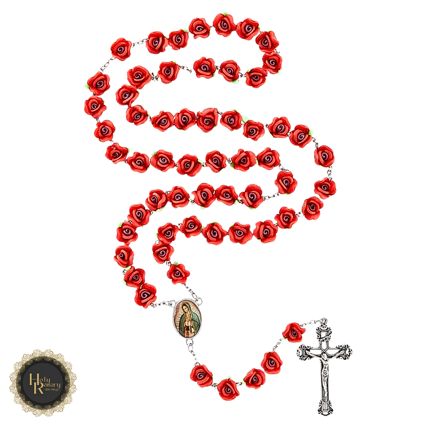 Close-up of a red rosary displaying intricate bead design a meaningful devotional accessory