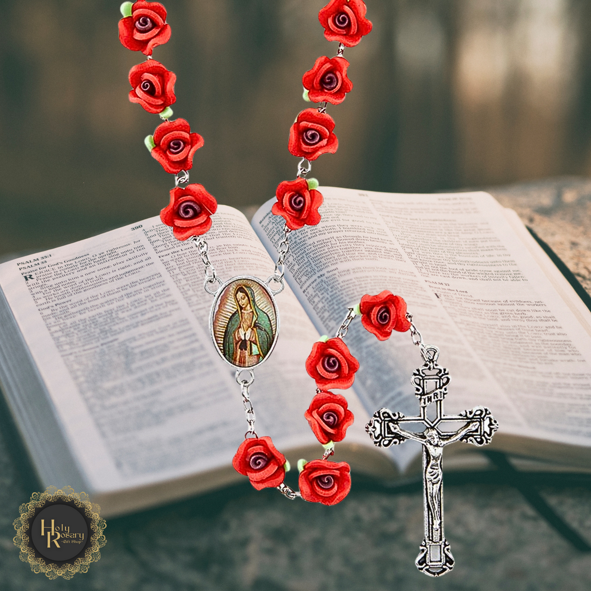 Red rosary featuring a detailed cross a cherished Catholic keepsake for prayer and meditation