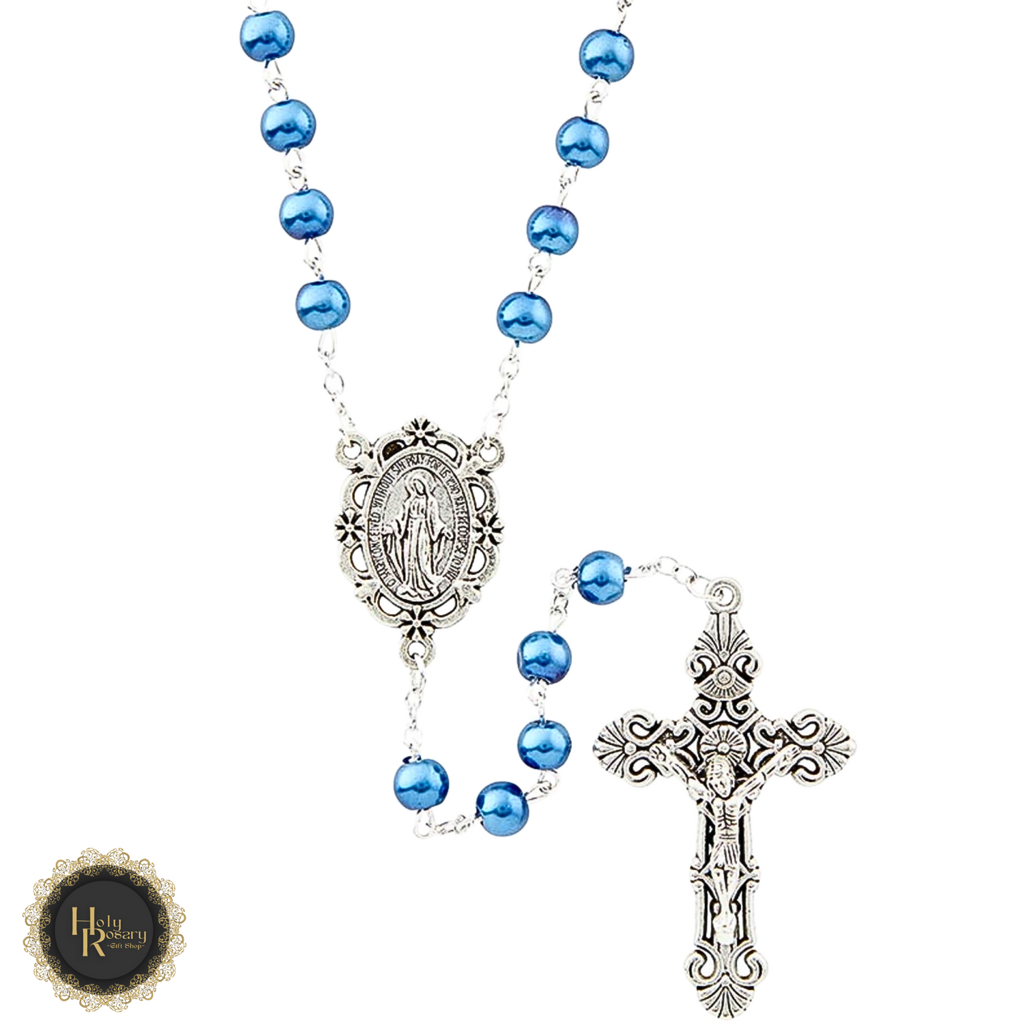 Close up of rosary chain showing detailed links a popular devotional necklace choice for Catholics and Christians