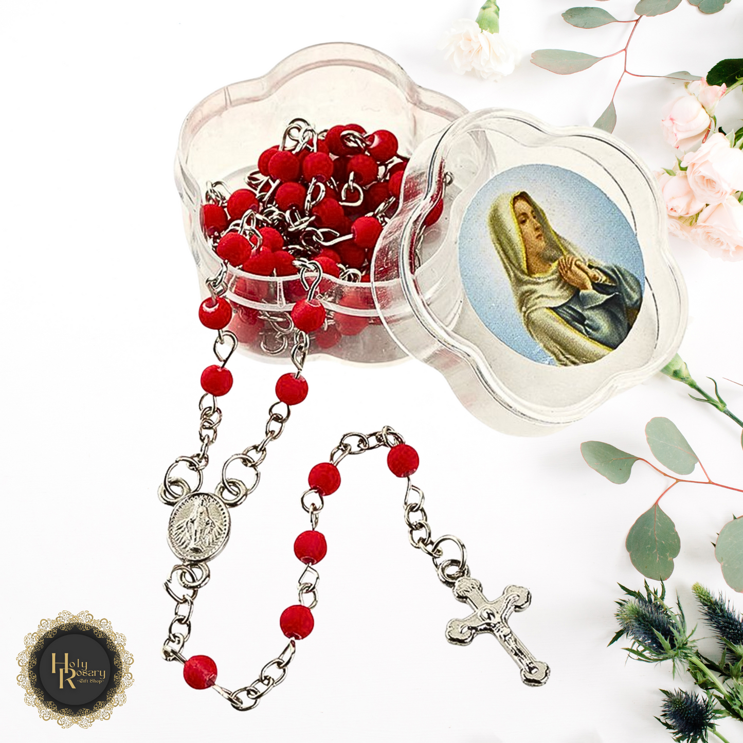 Rosary and case set for sale featuring durable design a perfect combination for Catholic devotion and prayer storage