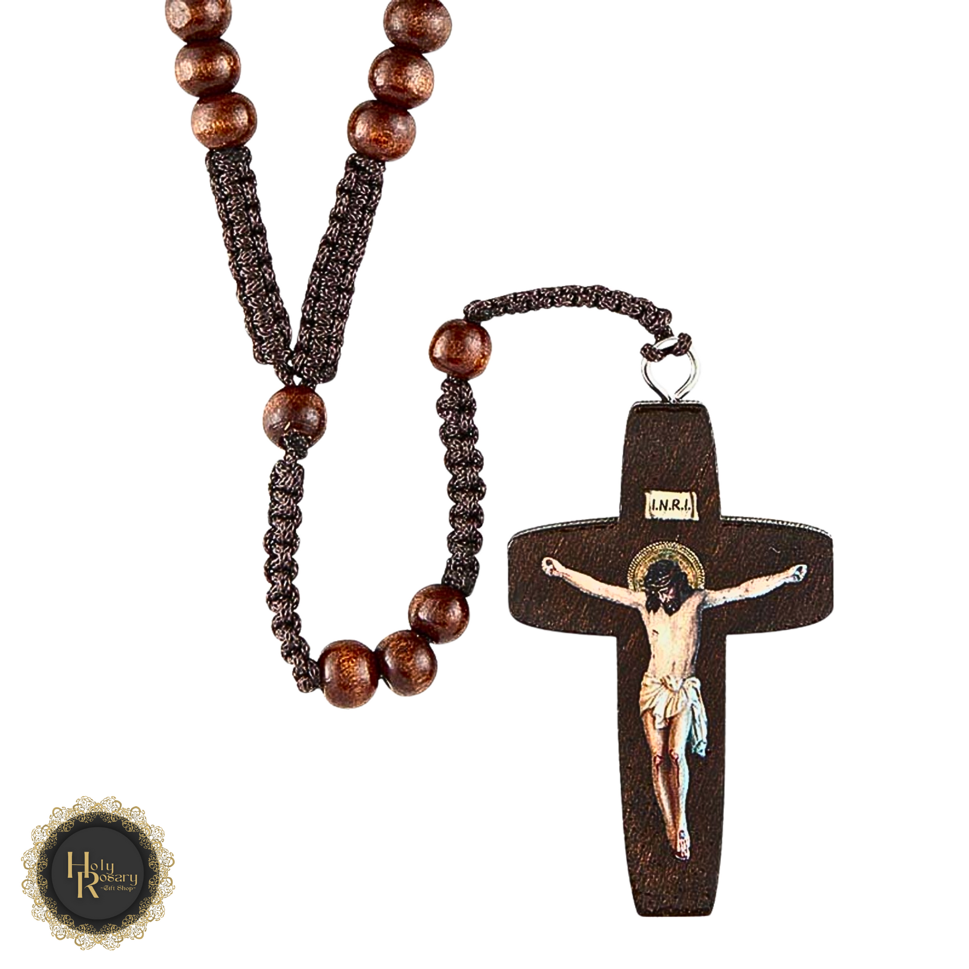 elegant paracord rosary beads for sale with durable cord and wooden beads