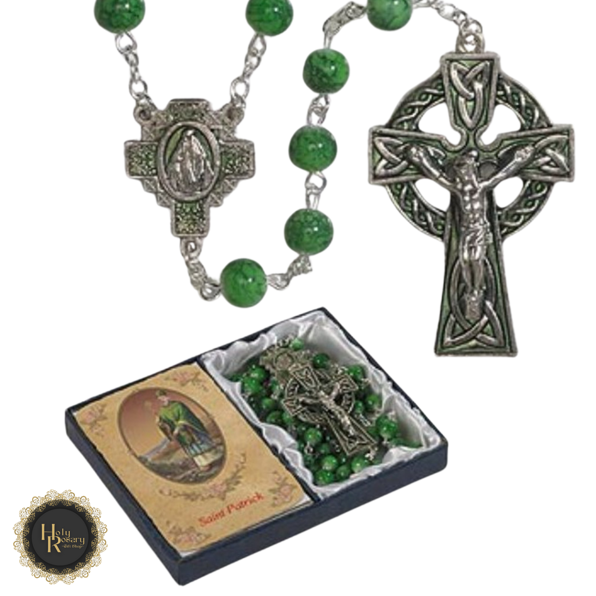 premium anglican prayer beads online with detailed Celtic crucifix