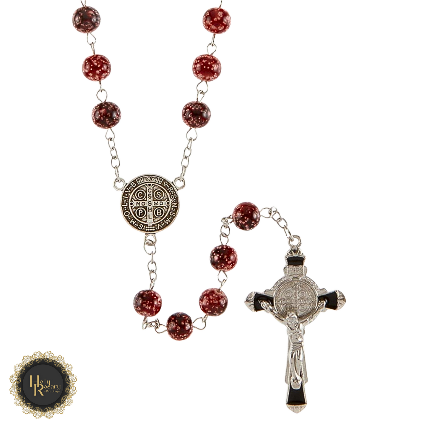 Rosaries for sale including red marble rosary beads and necklaces