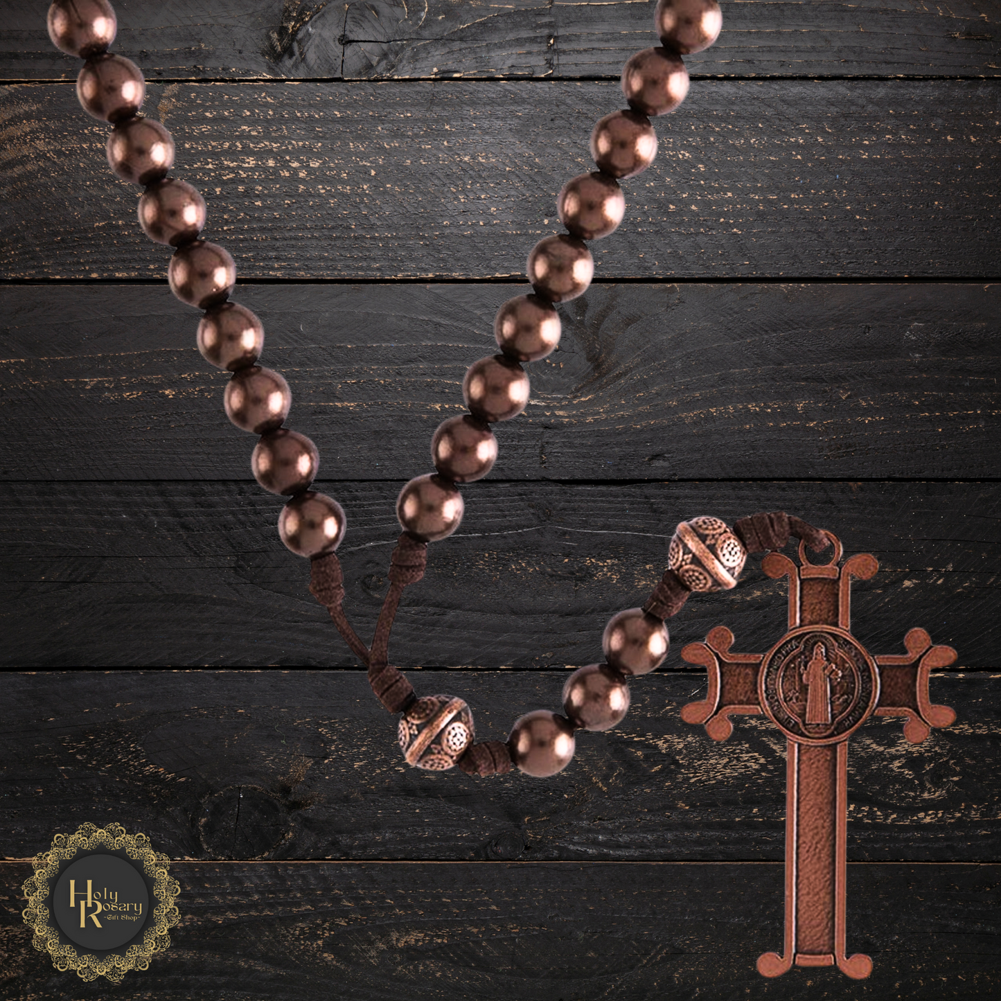 Traditional wooden rosary necklace for sale perfect for Catholic devotion