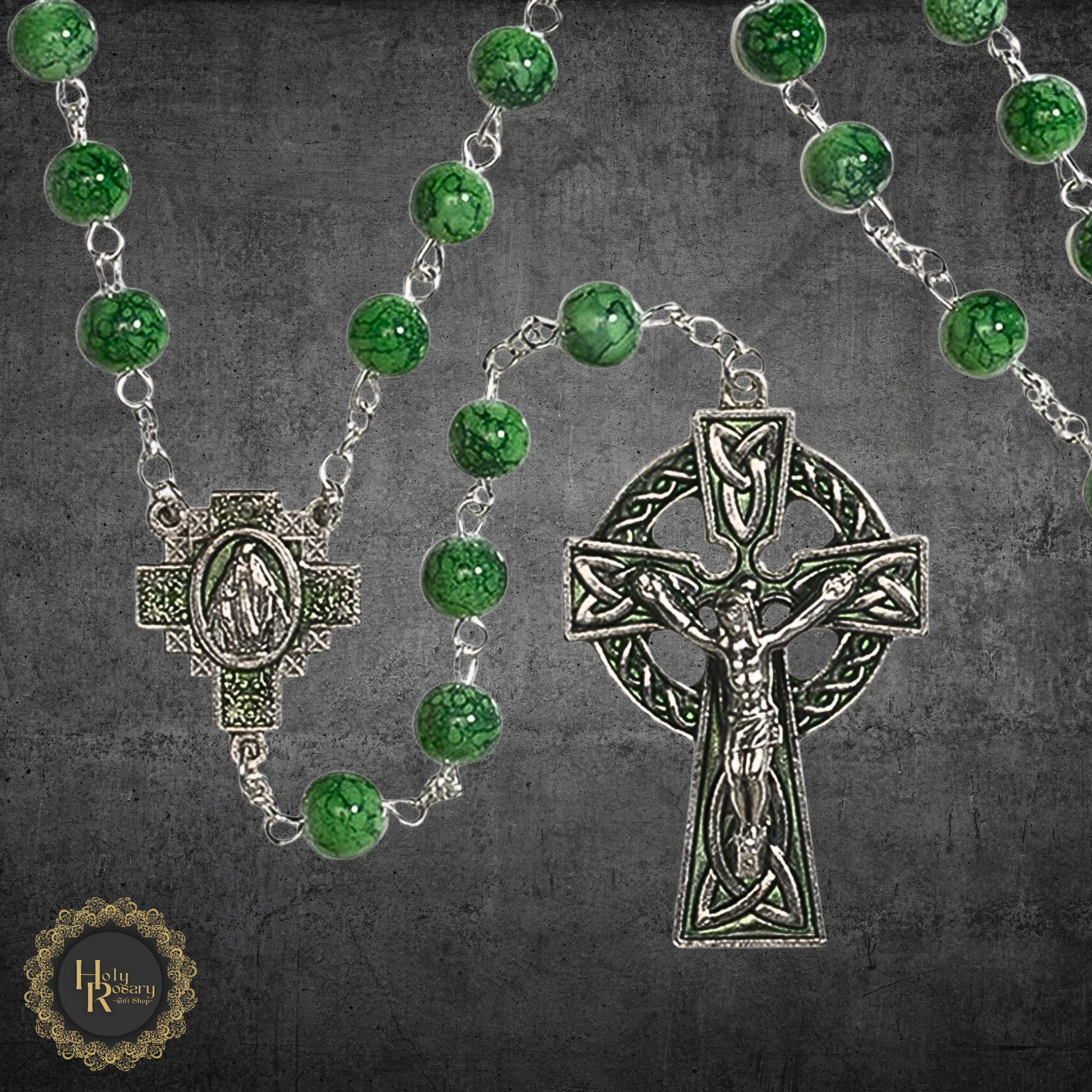 unique anglican prayer beads designs with ornate crucifix and holy card