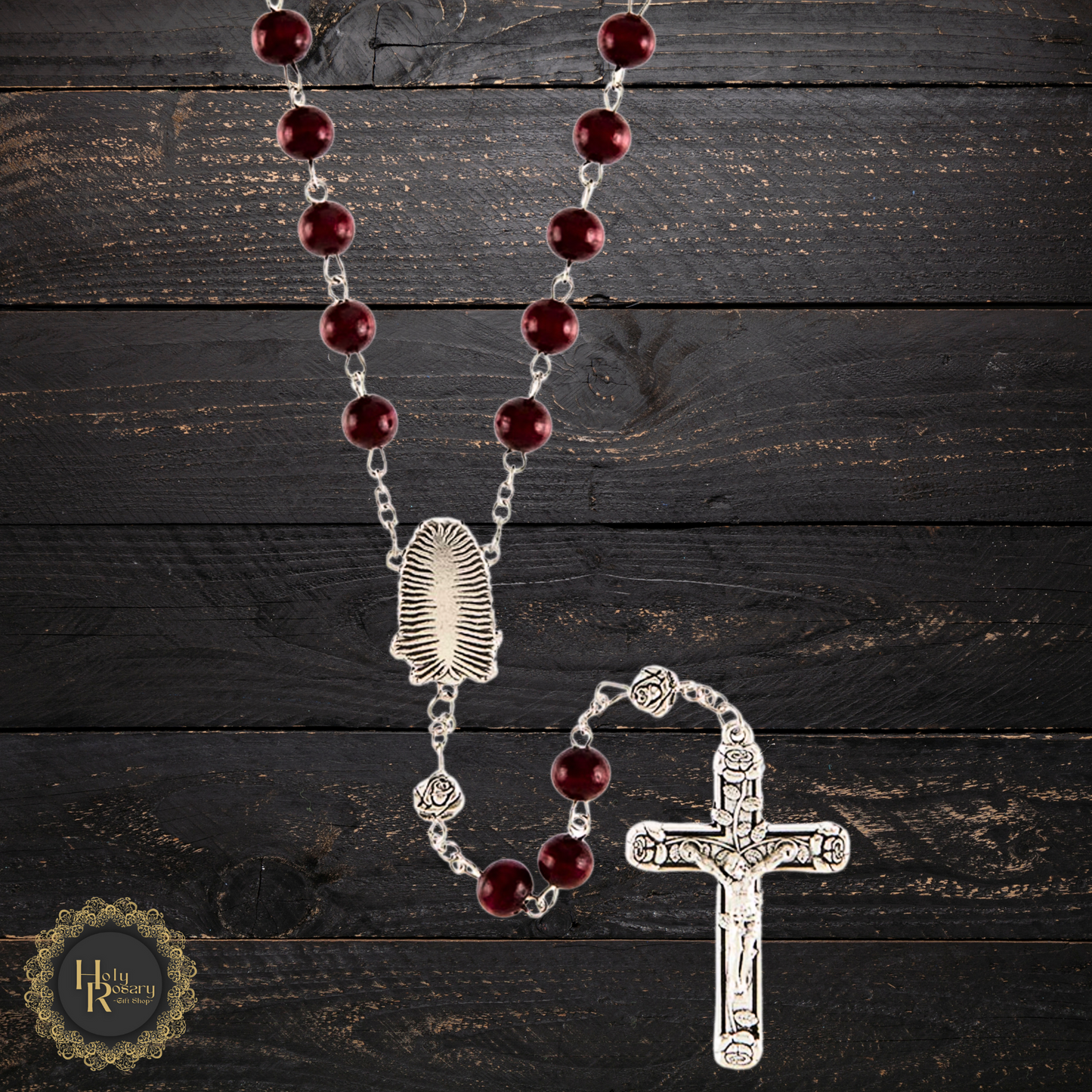 Wooden rosary necklace for sale red rosaries perfect for Catholics